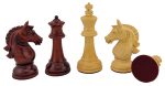 Artemisa Series Bud Rosewood and Boxwood Luxury Chess Pieces – 4.5″ King with Sensory Board (With LEDs) - Image 2