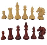 Artemisa Series Bud Rosewood and Boxwood Luxury Electronic Chess Pieces – 4.5″ King