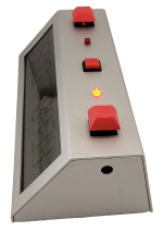 TapNset-Pro Single-Display Push Buttons Chess Clock Red/Silver - Metal CASE - Image 3