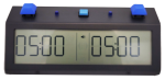 TapNset-Pro Single-Display Pushbuttons Chess Clock Blue/Black - Metal CASE