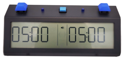 TapNset-Pro Single-Display Pushbuttons Chess Clock Blue/Black - Metal CASE