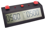 TapNset-Pro Single-Display Pushbuttons Chess Clock Red/Black - Metal CASE - Image 2